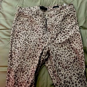 A Leopard Denim jeans